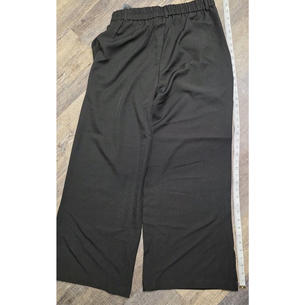 ZAFUL Pants Womens Size L Black Wide Leg Elastic Waist Side Pockets NWT - Picture 10 of 10